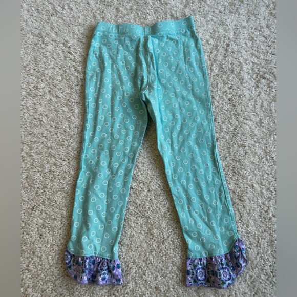 Teal Kids Set with Ruffle Trim - Picture 5 of 6